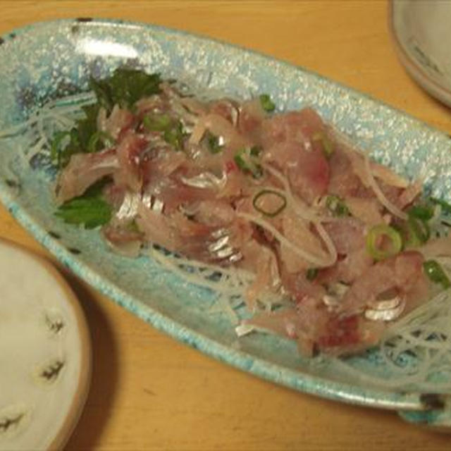 アジたたきとカンパチお造り