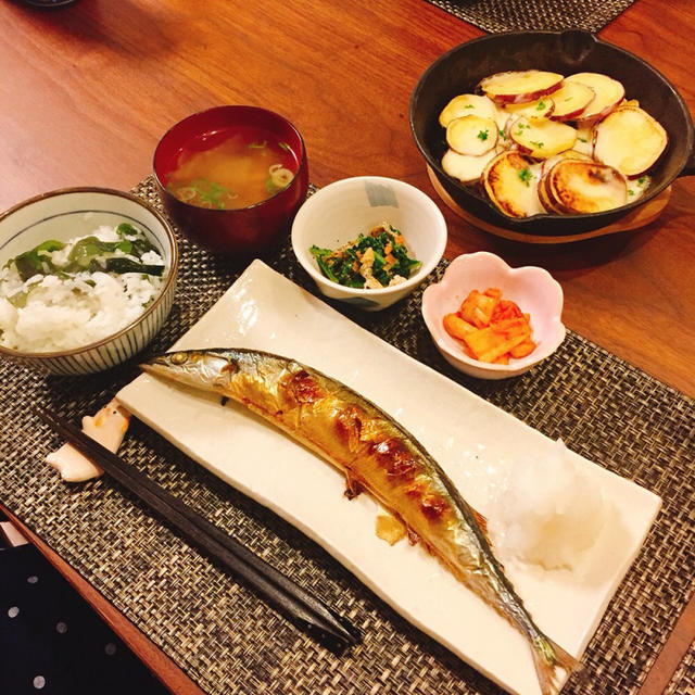 今季初！さんまで夕食♡エコなごま味噌和えとレシピ色々