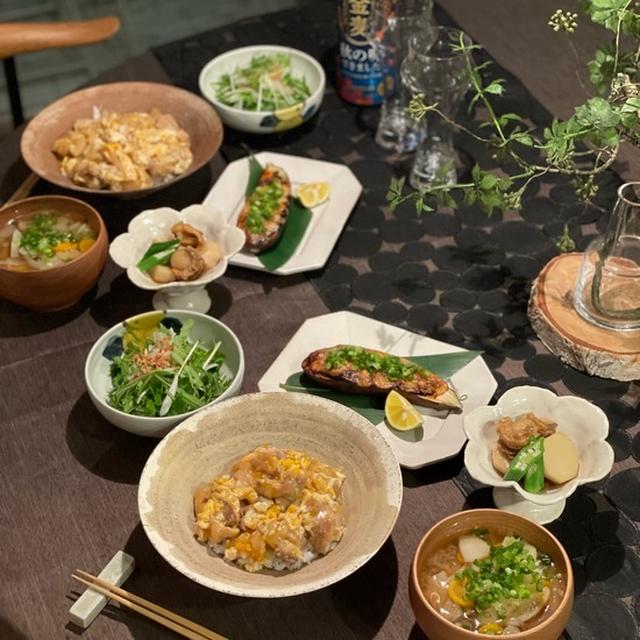 首肩腰復活の、親子丼の夜ごはん