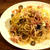 生ハムとオリーブとクリームチーズのスパゲティ