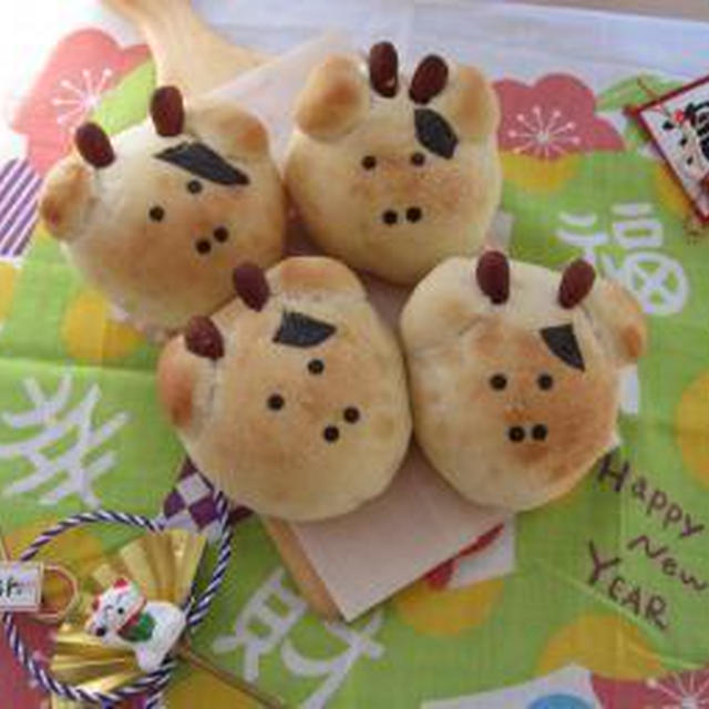 干支の牛さんパン♪(*^(OO)^*)ノ