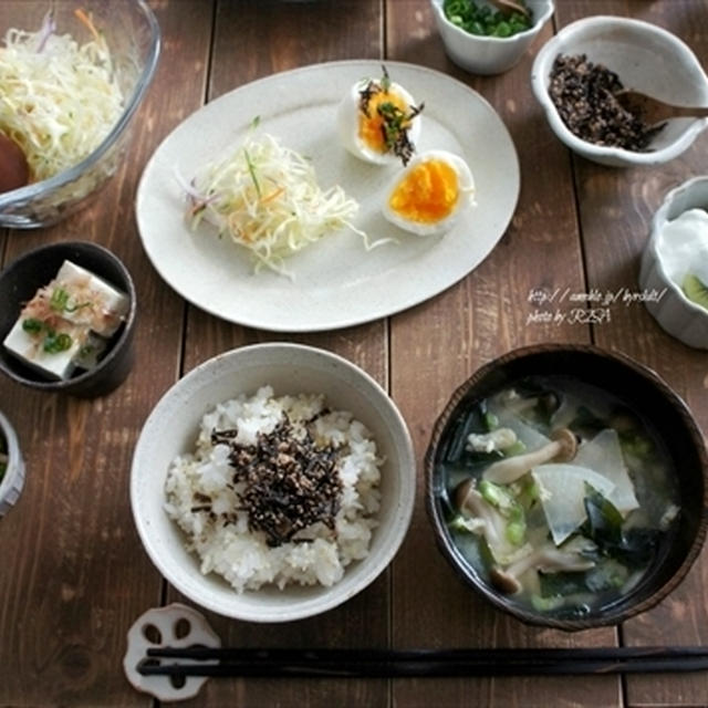 作り置きで朝ごはん