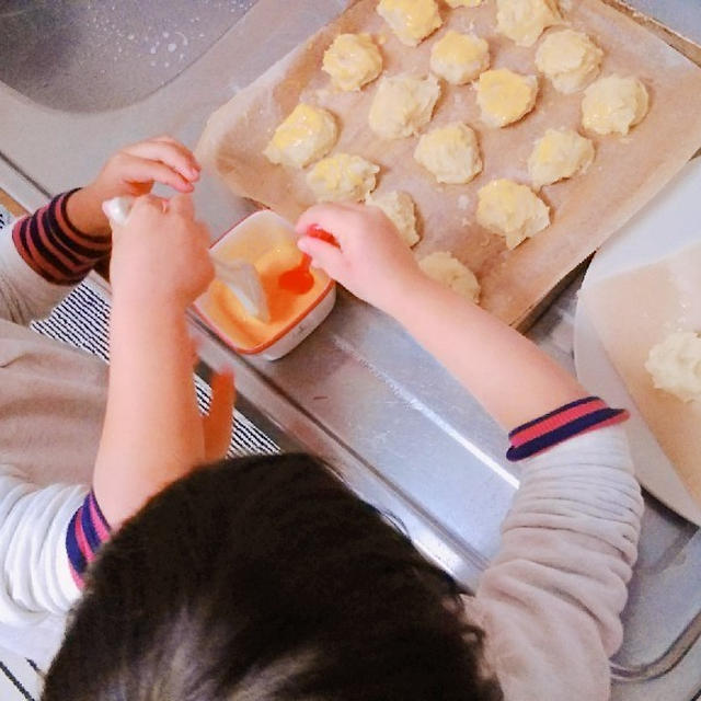 まん丸ちゃんとスイートポテト作り