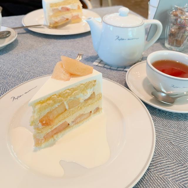 山中湖　ペーパームーンの桃のショートケーキ　【フレッシュピーチのショートケーキ】