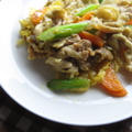 余った野菜で卵とじ