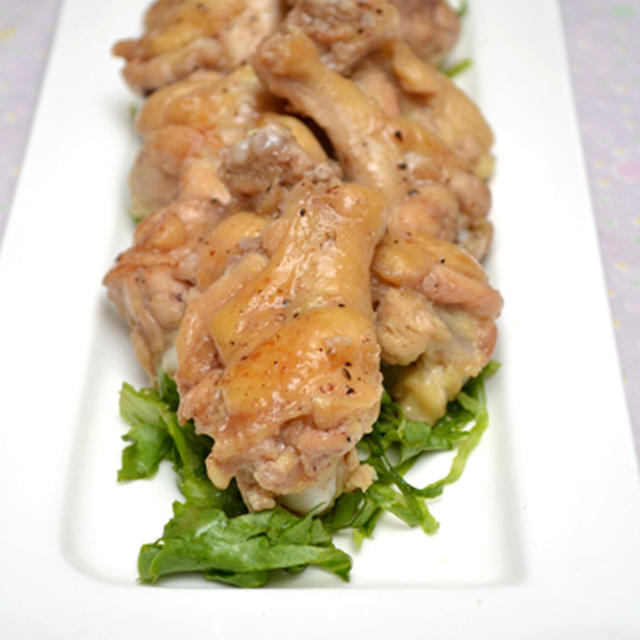 手羽元のやわらかエスニックソテー。と、引き続き試作祭りの晩ご飯。