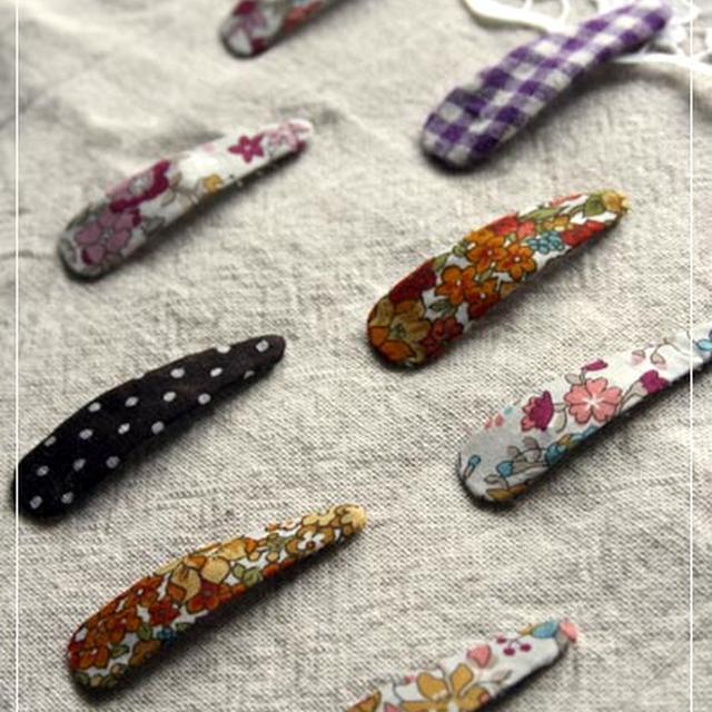 handmade*１００均の髪ぱっちんを布でリメイク★