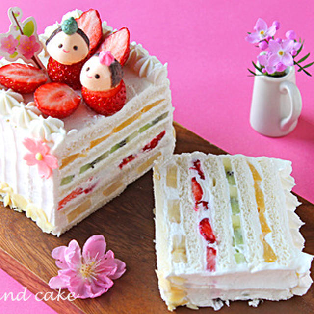 食パンでフルーツサンドケーキ ひな祭り By ぱおさん レシピブログ 料理ブログのレシピ満載