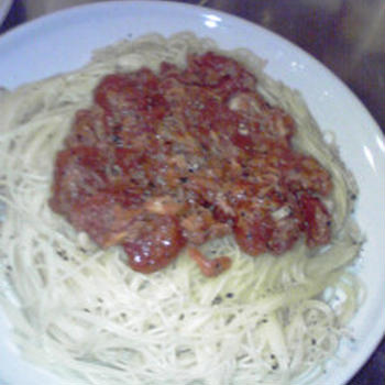 週末料理　その６　トマトとツナのパスタ