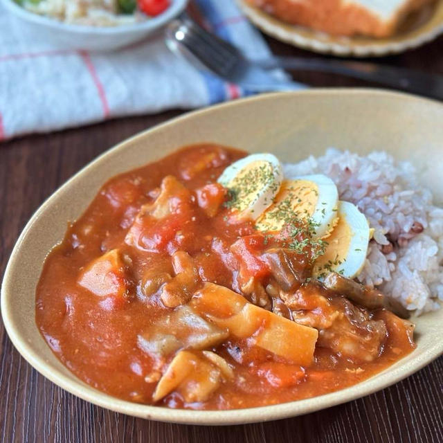 お節リメイク第2弾！筑前煮で作るワンパントマカレー