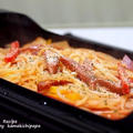 娘も喜ぶ「ルクエdeトマトソースパスタ」＆「コンビーフとレタスのチャーハン」