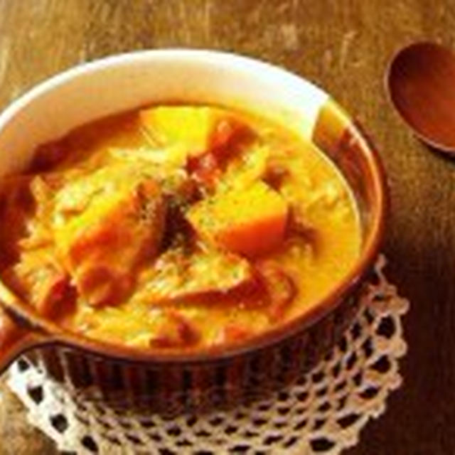 ふわふわ豆腐ミートボールのトマトクリームシチュー
