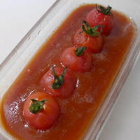 話題の、食塩無添加トマトジュースで作るゼリー