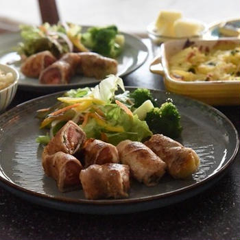 豚巻きトマト＆なす