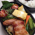 二人のお弁当☆ベーコン巻きチキン