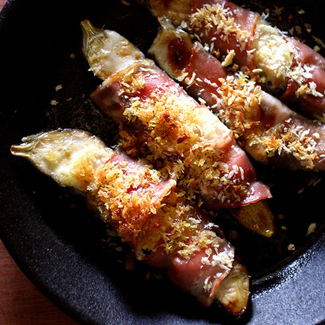 Grilled Bacon Wrapped Eggplant