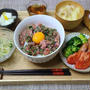 気がつかなくて・・・ひとりご飯は大葉トロ丼