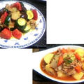 夏野菜のツナ炒めアンチョビ風味、洋風肉じゃが　他