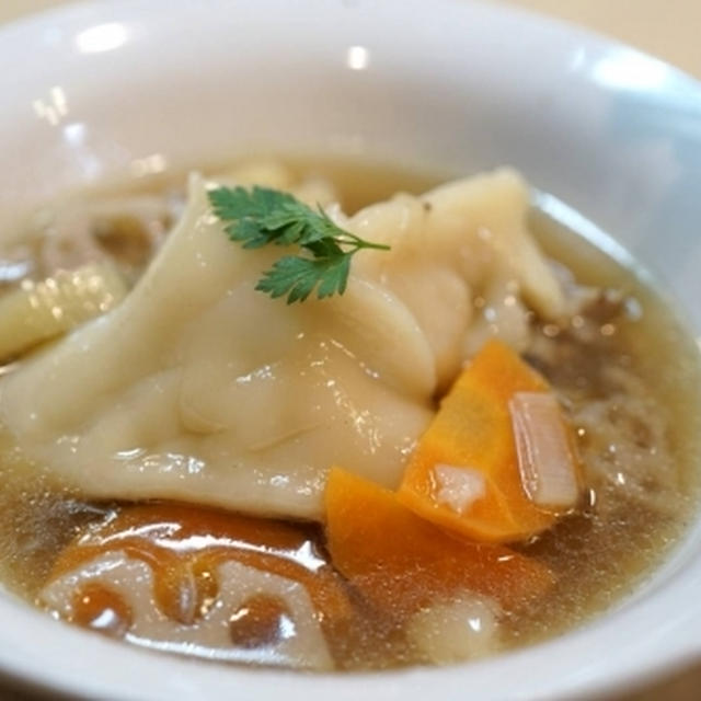 蓮根と水餃子のスープ☆