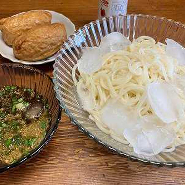 そうめんと稲荷寿司