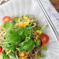 Soba Noodles , Peas and Ｗatercress  Salad