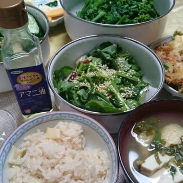 朝掘りタケノコでタケノコご飯