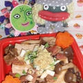 ベーコンと茸の和風あんかけ豆腐＆豆苗の春雨サラダ（お家カフェ）