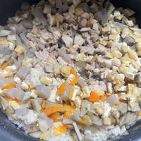 初めての炊き込みご飯。失敗