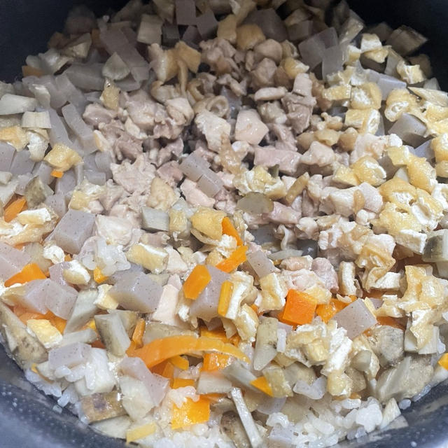 初めての炊き込みご飯。失敗