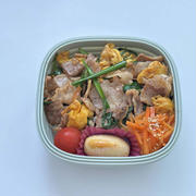 男子高生に!ワンパンでスタミナ丼弁当...間に娘のパンケーキを挟んで洗いもの減少!!