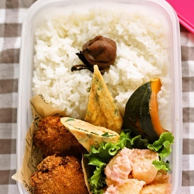 男子中学生弁当 / 海