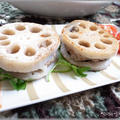 蓮根の挟み焼き-梅風味-