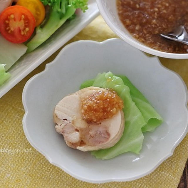 自分史上最高に美味！蒸し鶏＋万能生姜たれ｜シンガポールのジンジャーチキン風