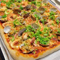 トスカーナ風シーフードピッツァと全粒粉ピザ生地の作り方＆焼き方