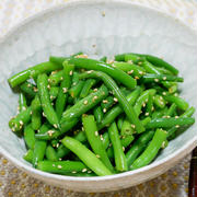 味付けの決め手は塩「さやいんげんのごま和え」&「美味しい洋食が食べたくなってきた」