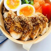 mizkan味ぽんでさっぱり鶏チャ！お弁当にも重宝してます。