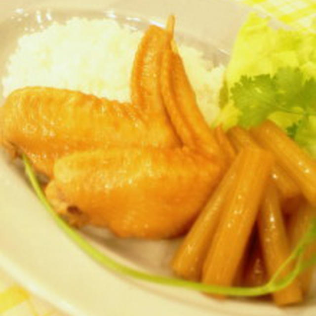 6月10日のもてなしゴハンは！スッぱうまい、手羽とフキのお酢煮