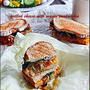 Pain de campagne(カンパ)でランチ**grilled cheese with veggie sandwiches