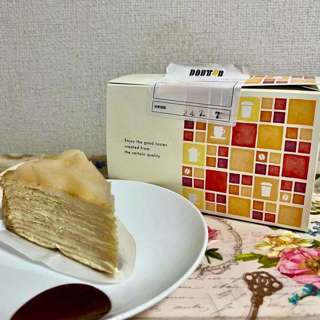 【季節のおすすめ】ドトール 桃のミルクレープ