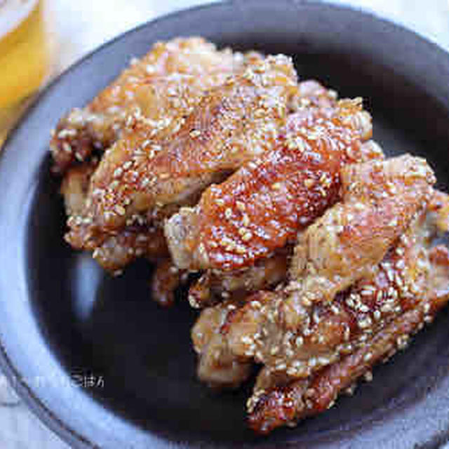 手羽中で甘辛チキンバー　フライパンで簡単！