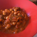 ラム肉とひよこ豆のスパイシートマト煮