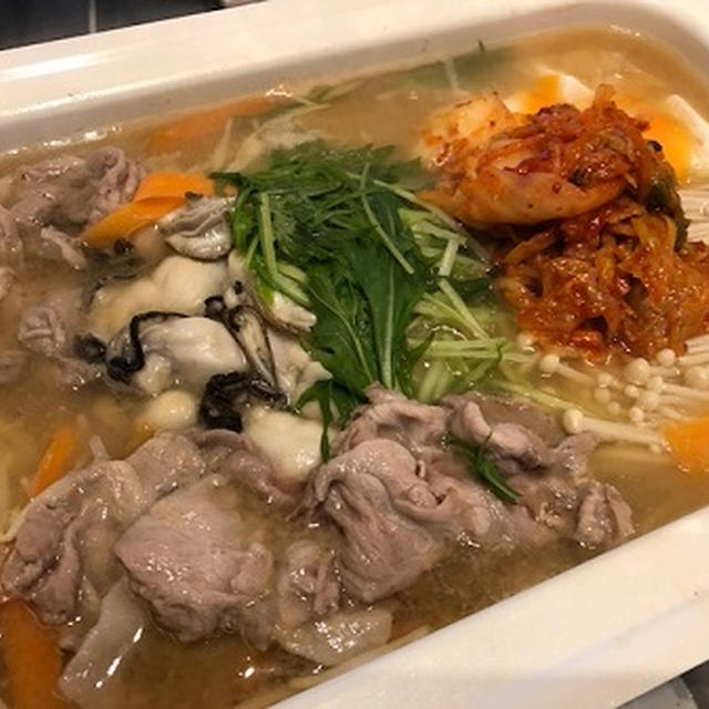 ミラコスタのお水と味噌キムチ鍋とDIY途中