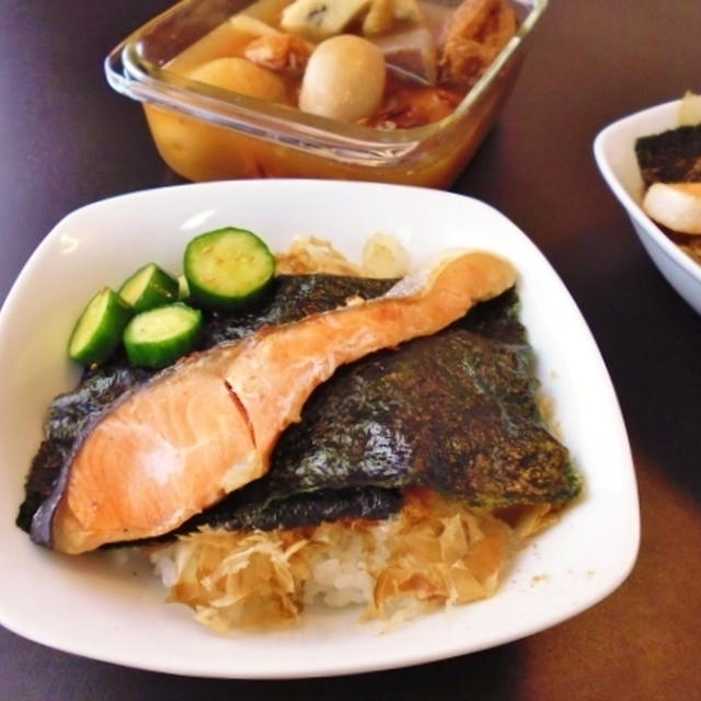 海苔弁風鮭ごはん
