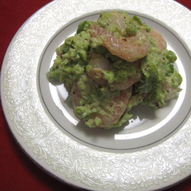 これもワインと合います・・・エビとそら豆のサラダ