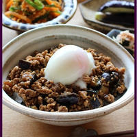 茄子入り肉味噌丼！と、和のおかず【栃木県産なす】