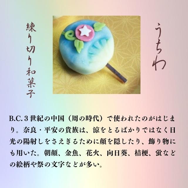 練り切り和菓子　うちわ