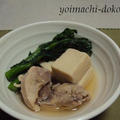 菜の花・高野豆腐・鶏の煮物。