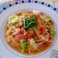 カリカリ梅のパスタ