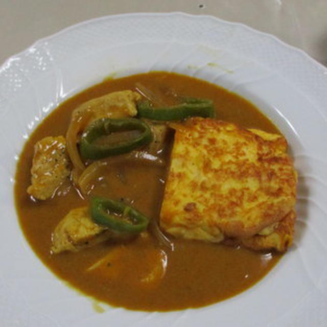 バターチキンカレー★チーズ卵焼き添え★★★