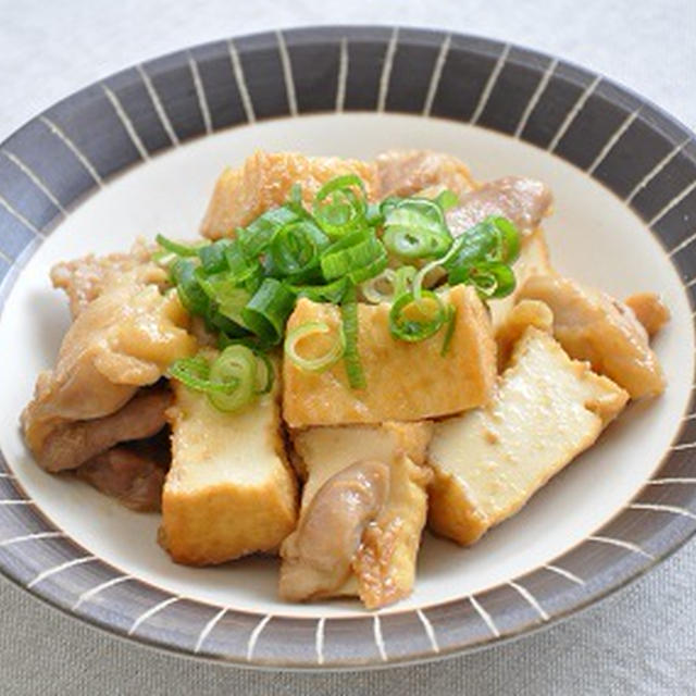 【節約おかず】味付け簡単！鶏肉と厚揚げの炒めもの